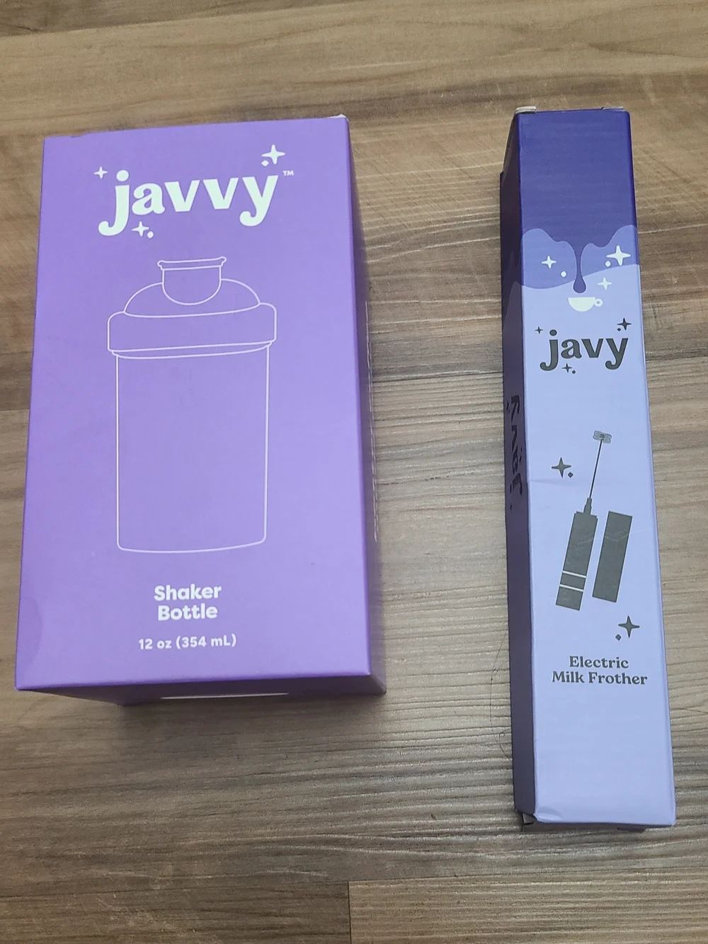 Javvy Shaker Bottle and Electric Milk Frother Set